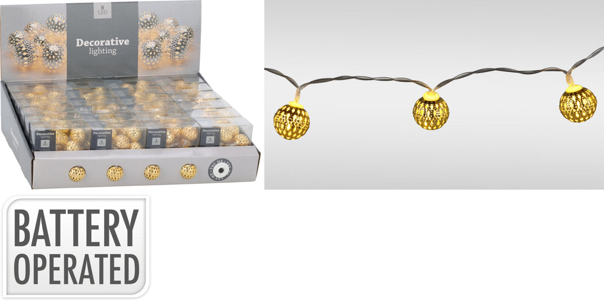 led lampjes met metalen deco