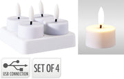 theelicht set 4sts oplaadbaar