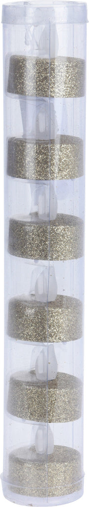 theelicht led goud glitter 6st