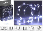zilverdraad verlichting 100led wit timer