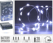 zilverdraad verlichting 20led wit