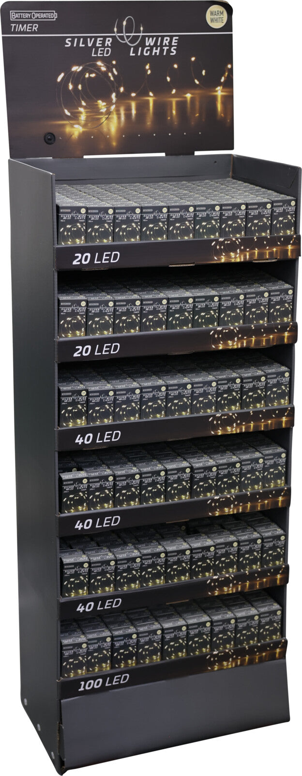 zilverdraad verlichting 40led warm wit timer