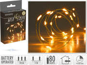 gouddraad verlichting 80led extra warm wit timer