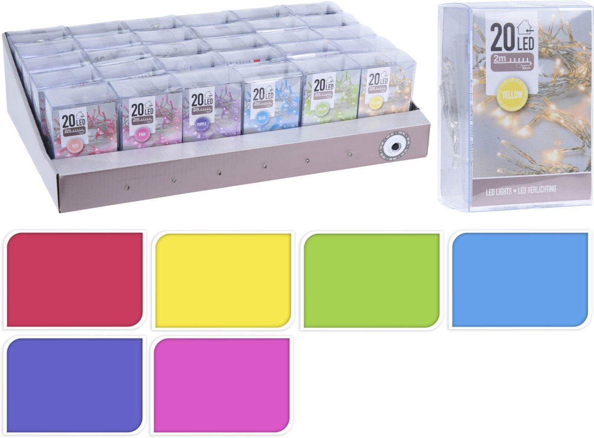 ledlampjes 20sts bo fancy kleuren 6ass binnen