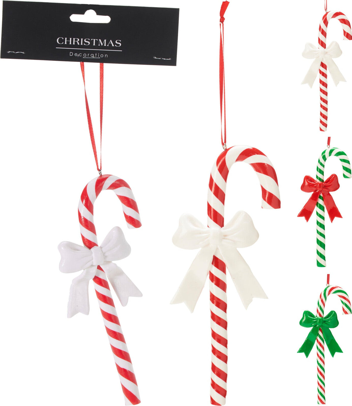 ornament candy cane 17cm 3ass