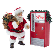 santa w/coca-cola vending machine w