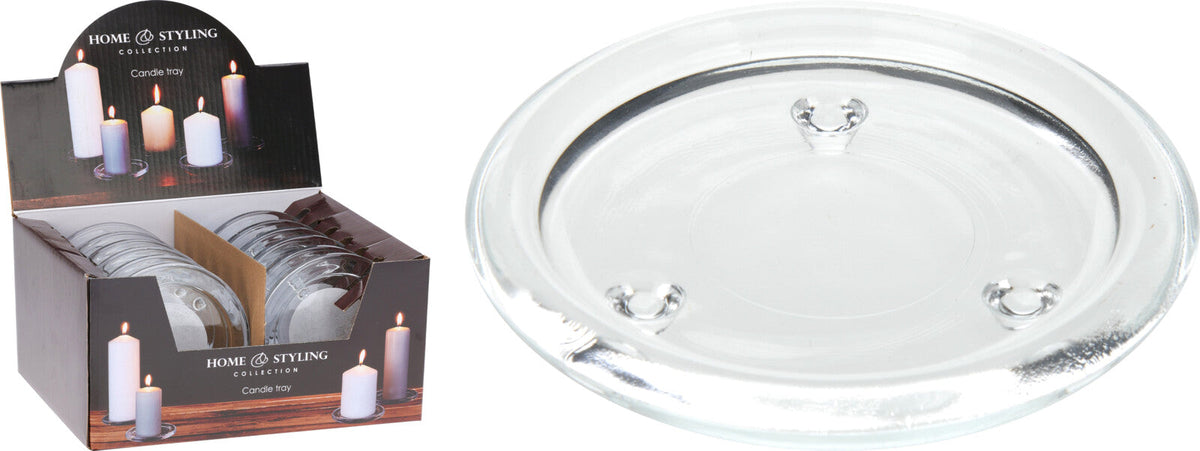 kaarsplateau glas 10cm