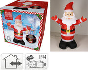 kerstman opblaasbaar led 190cm
