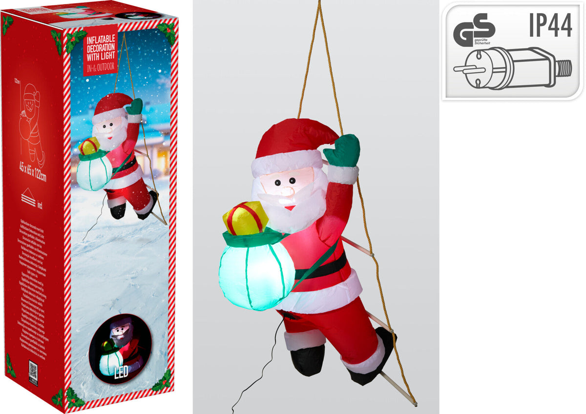 kerstman opblaasbaar 122cm