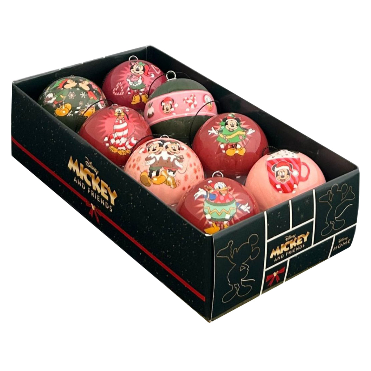 bauble box 8 pcs mickey & minnie