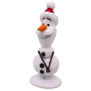 3d seasonal statue olaf santa hat