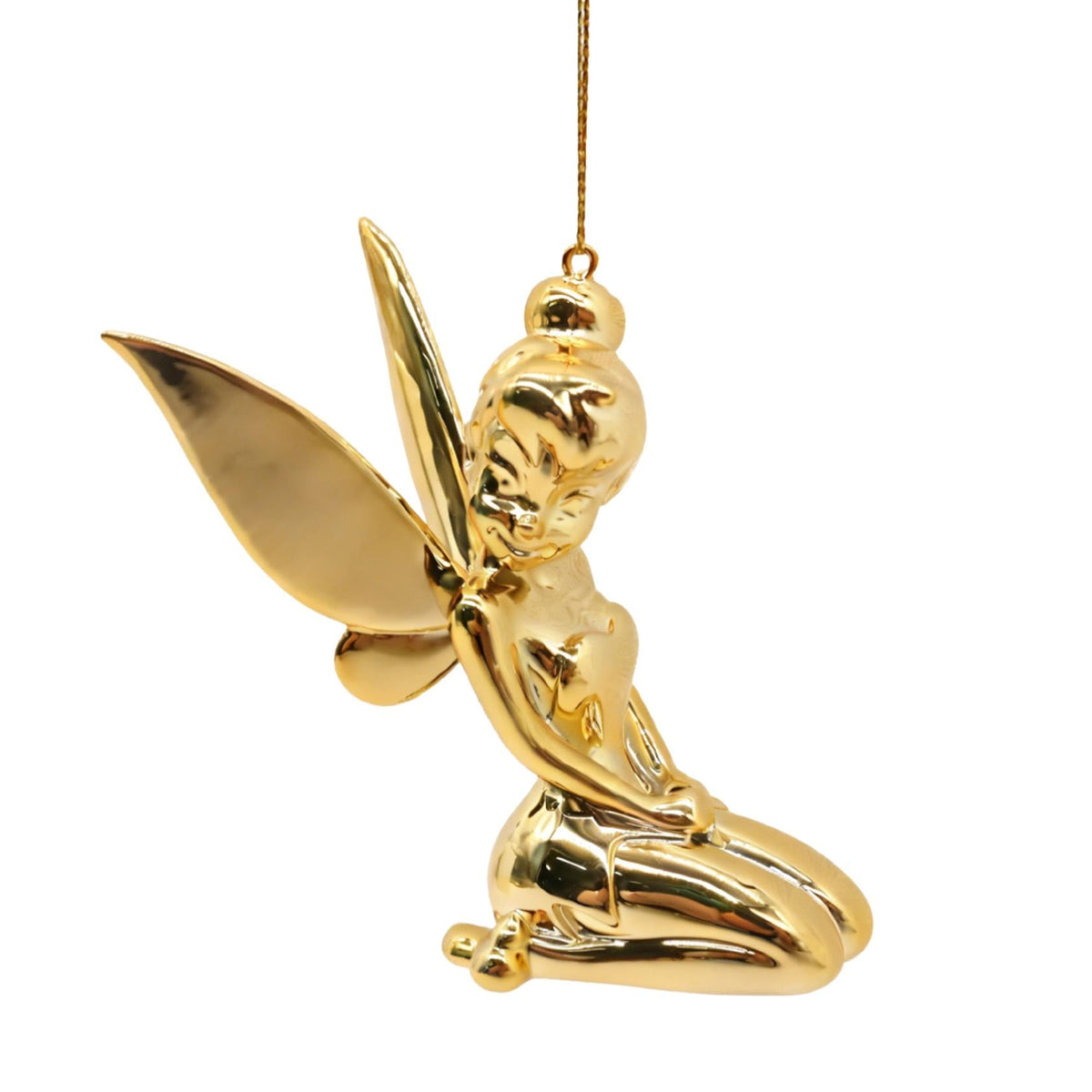 3d ornament tinkerbell sitting gold