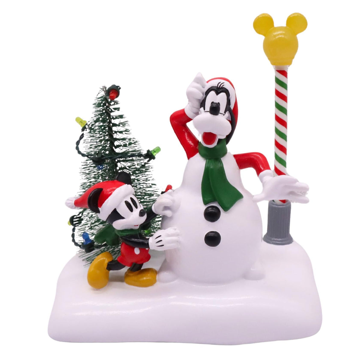 scenery snowman mickey & goofy