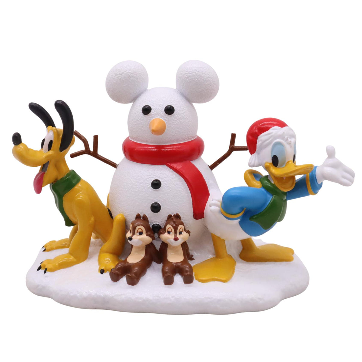 scenery snowman donald & pluto & chip n dale