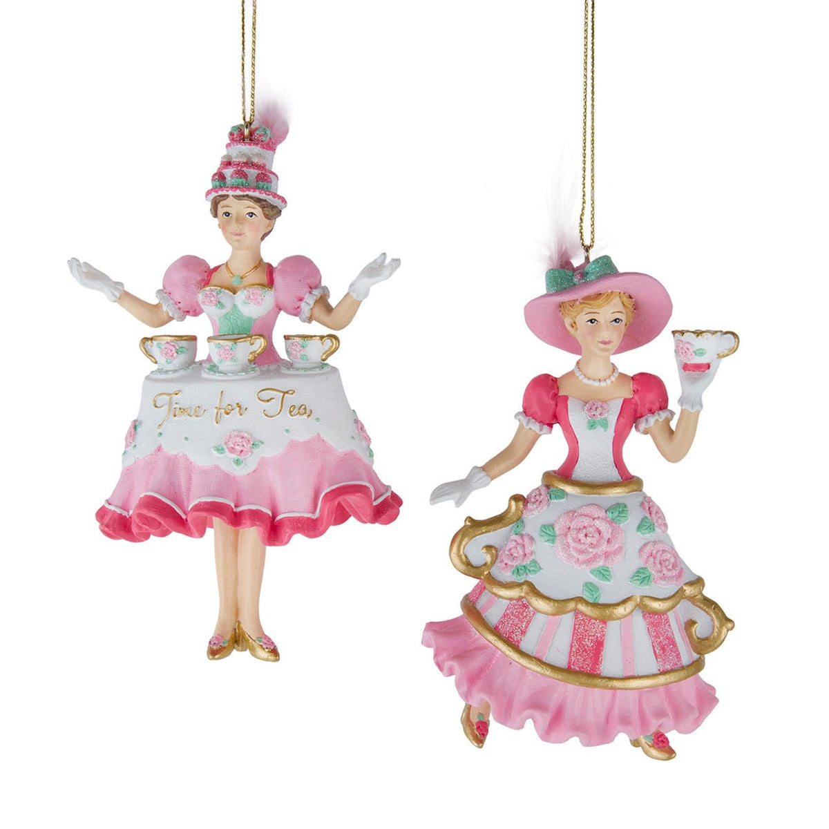 5"resin tea lady orn 2/asstd.