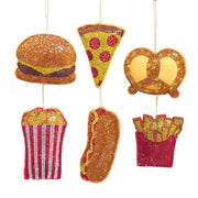 3"bedazzled fabric food orns 6/a