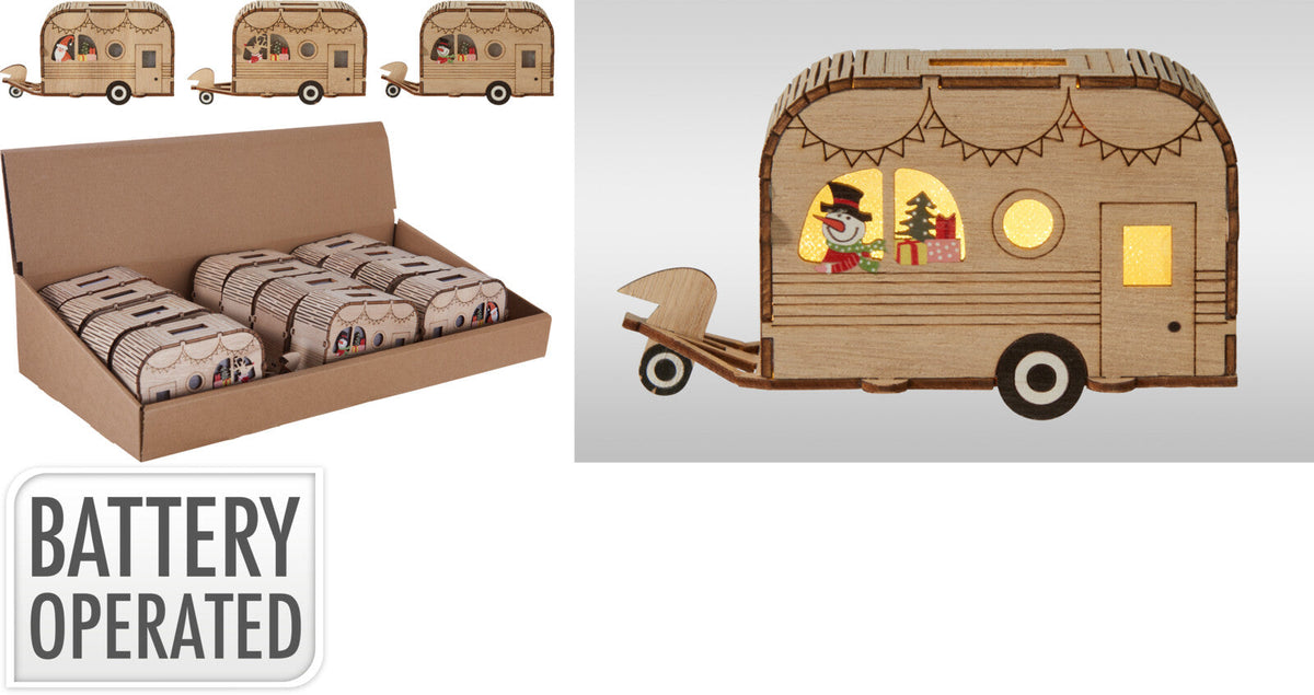 caravan kerst led 15cm 3ass design