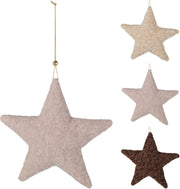 hangdeco ster 21cm 3ass kleur