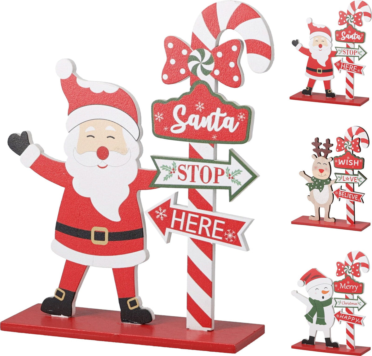wegwijzers kerst 17cm 3ass