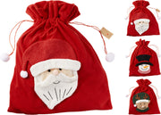 cadeauzak 50x60cm rood 3ass design