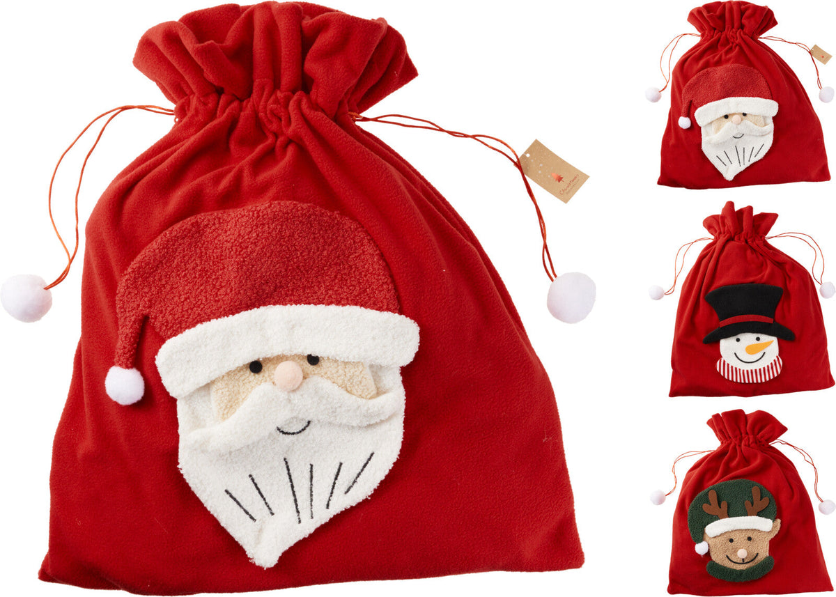 cadeauzak 50x60cm rood 3ass design
