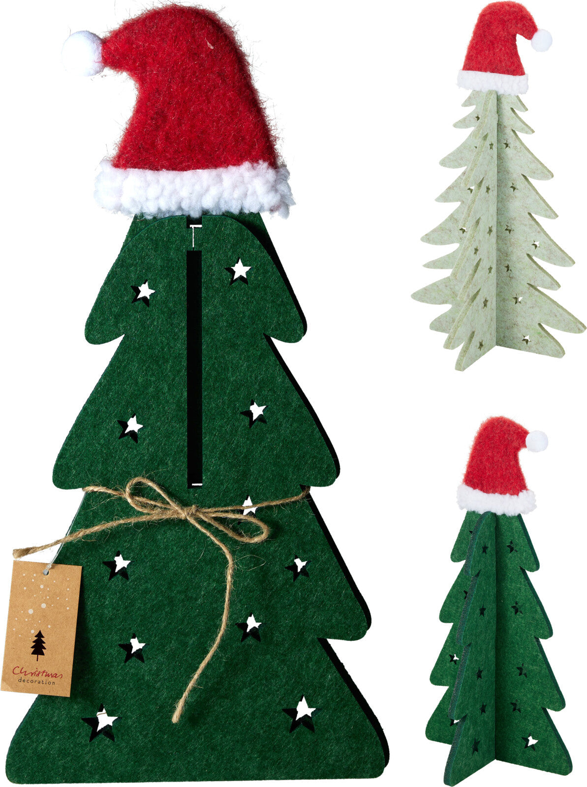 kerstboom vilt 39cm 2ass design