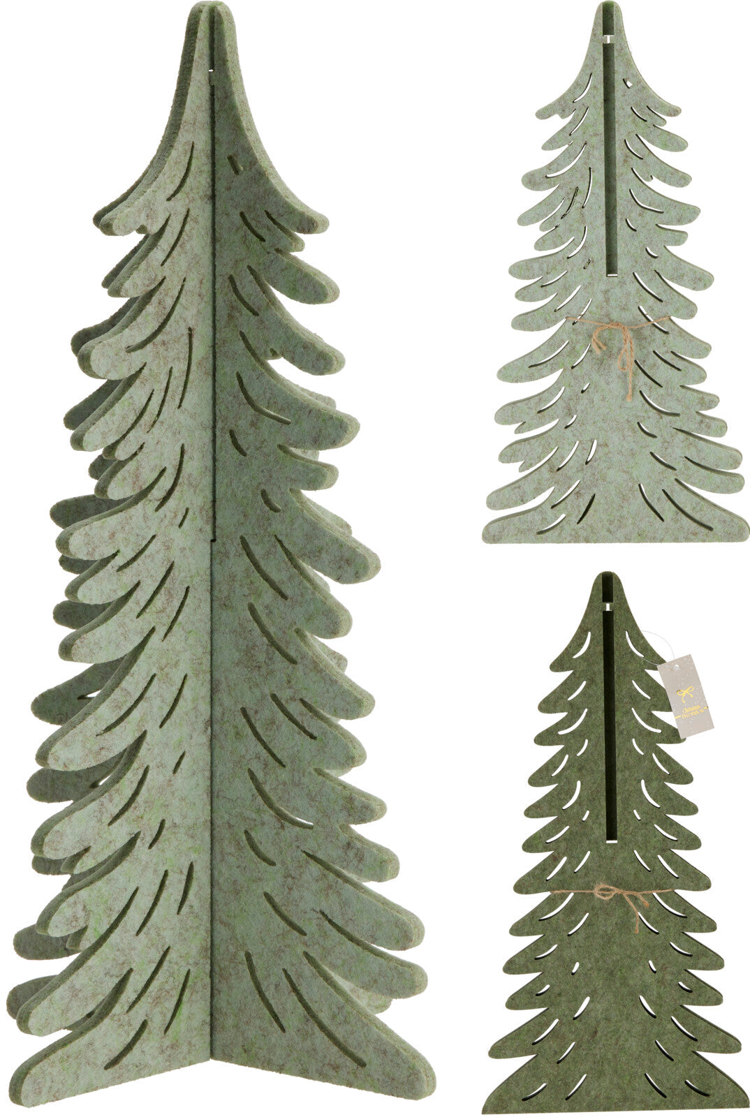 kerstboom vilt 45cm 2ass kleur