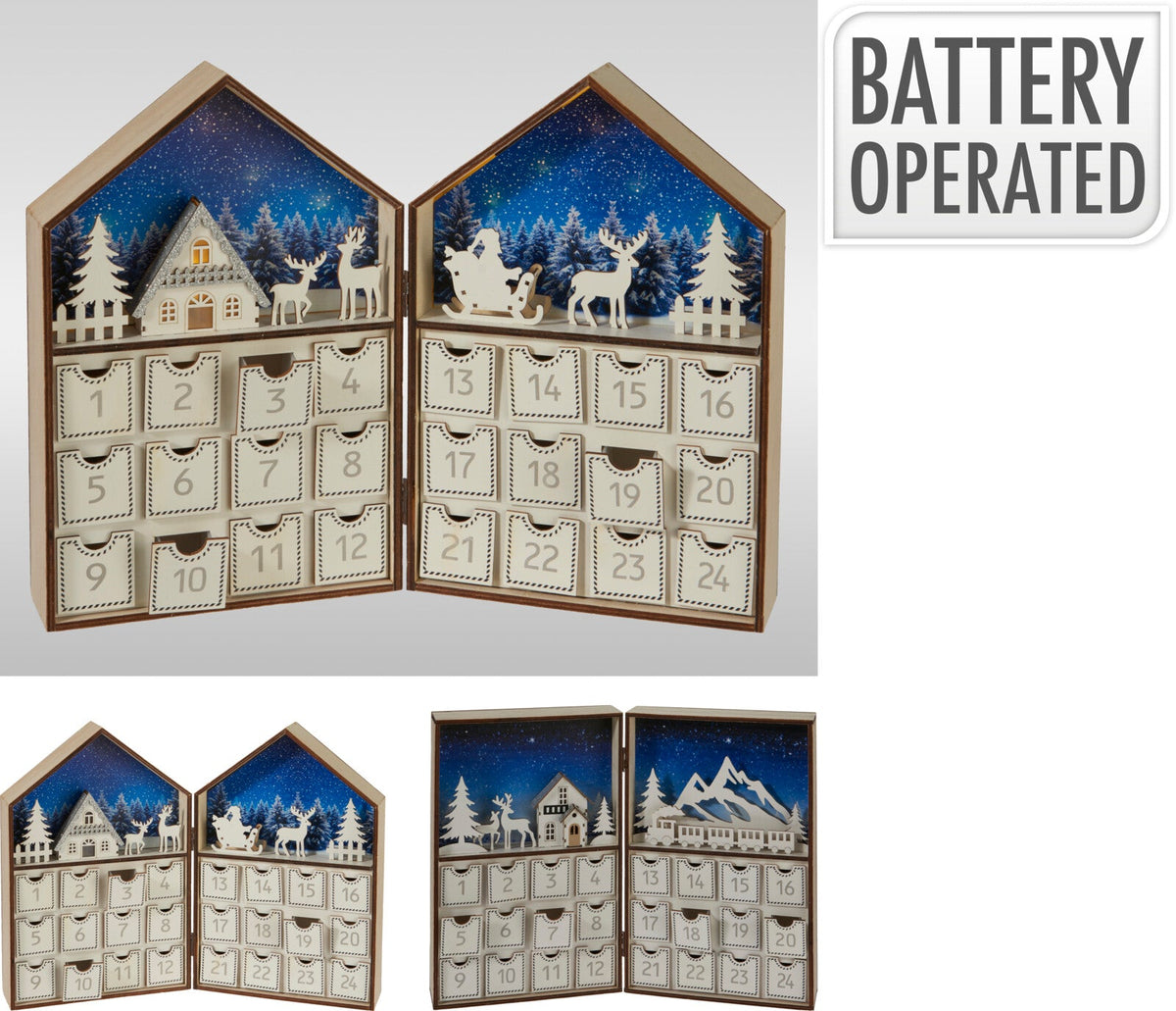advent kalender led 38x28cm 2a
