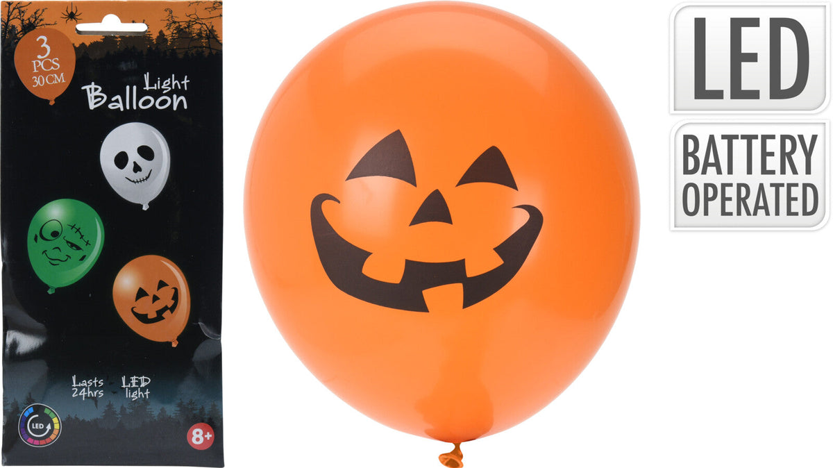 ballon set van 3 met led