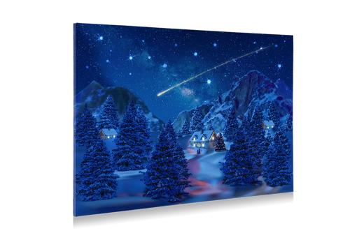 Leinwand-Hintergrund LED Fallende Sterne 76x56cm