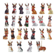 4"noble gems glass dog w/antlers or