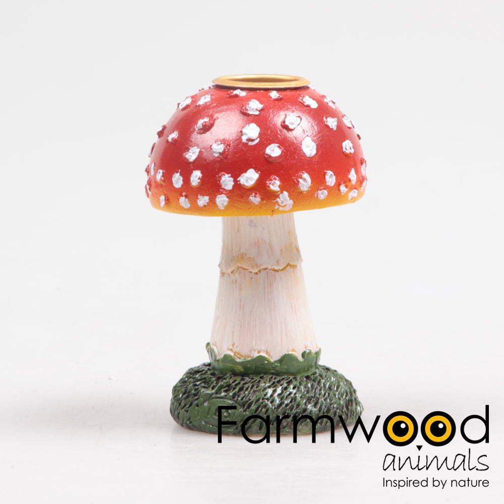 paddenstoel bol kandelaar 6.5x6.5x10 cm