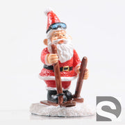 farmwood x-mas village kabouter skiënd 3.5x5x7 cm