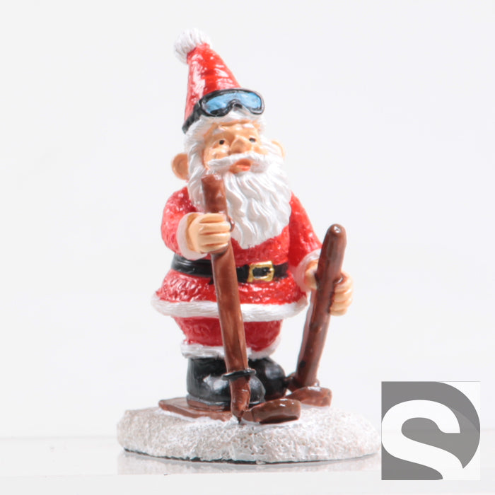 farmwood x-mas village kabouter skiënd 3.5x5x7 cm