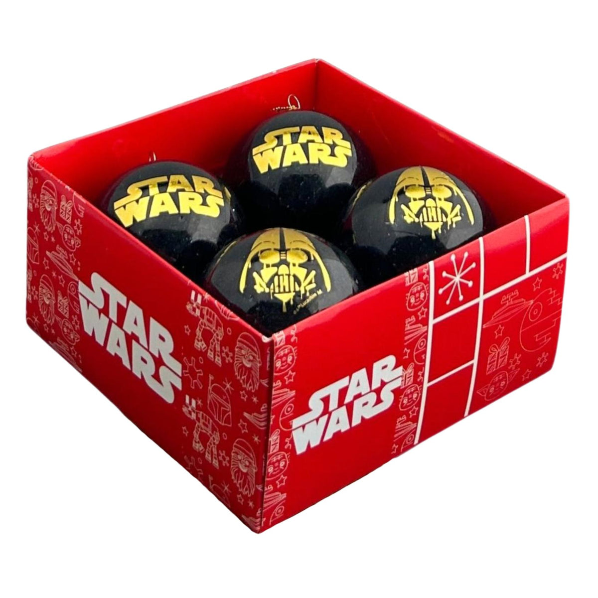 bauble box 4 pcs star wars gold