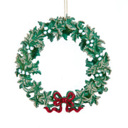 5.4"plastic mistletoe krans orn