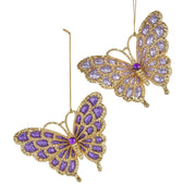3.8"plastic butterfly orn 2/asstd.