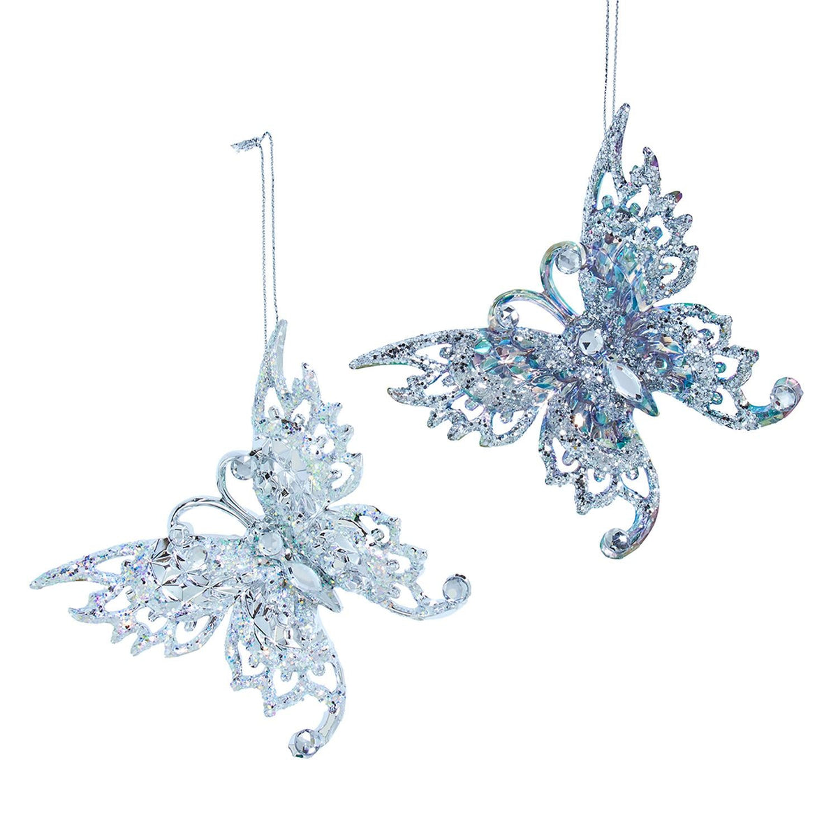 3.9"plastic butterfly orn 2/asstd.