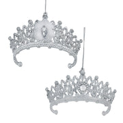 4.3"plastic crown orn 2/asstd