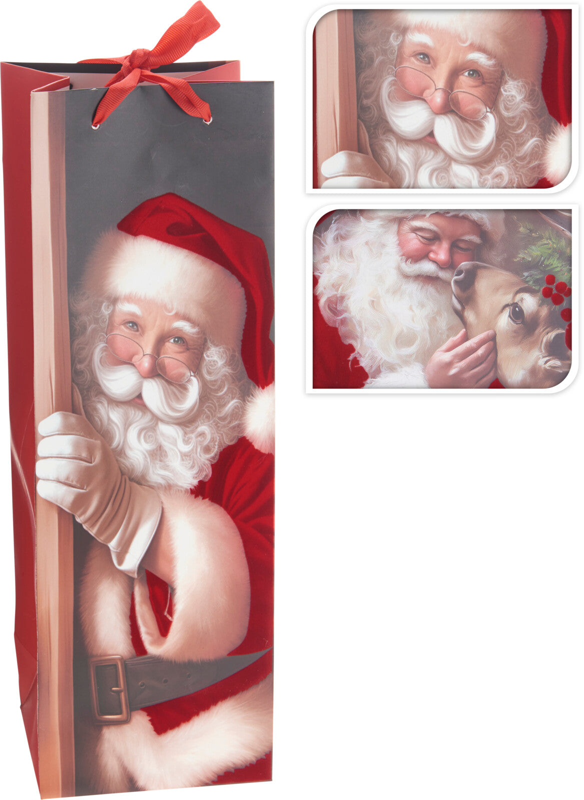 geschenktas fles 12x36cm 2ass