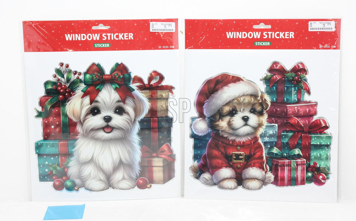 raamsticker kerst 30x30cm 2ass