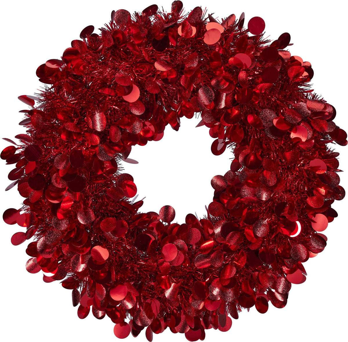 krans tinsel 46cm rood