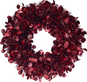 krans tinsel 46cm donker rood