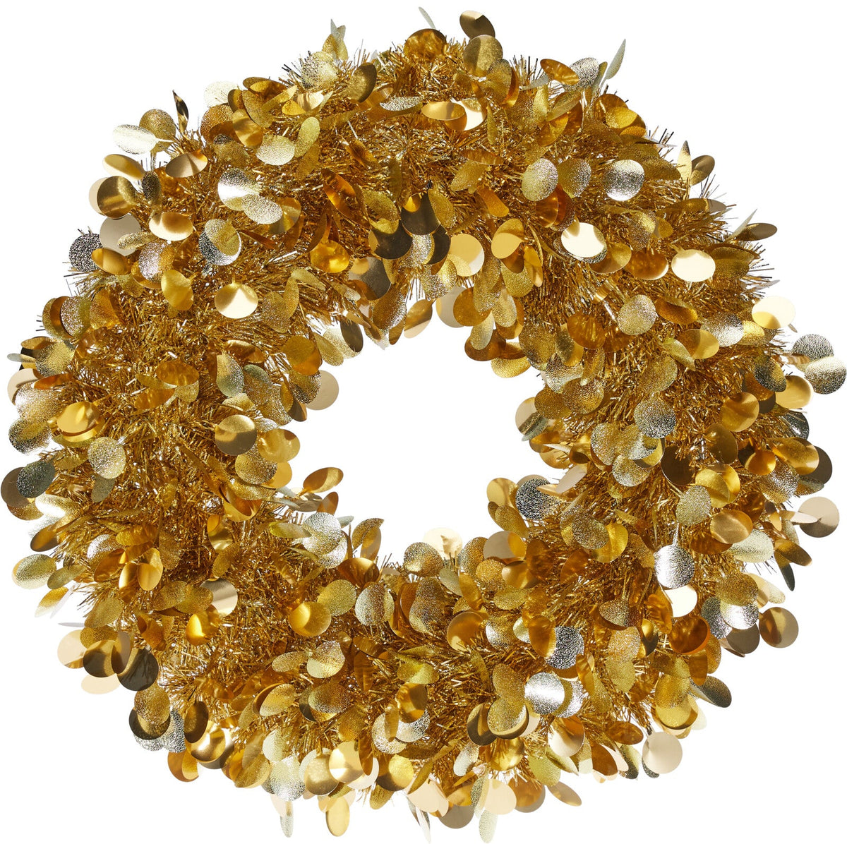 krans tinsel 46cm donker goud