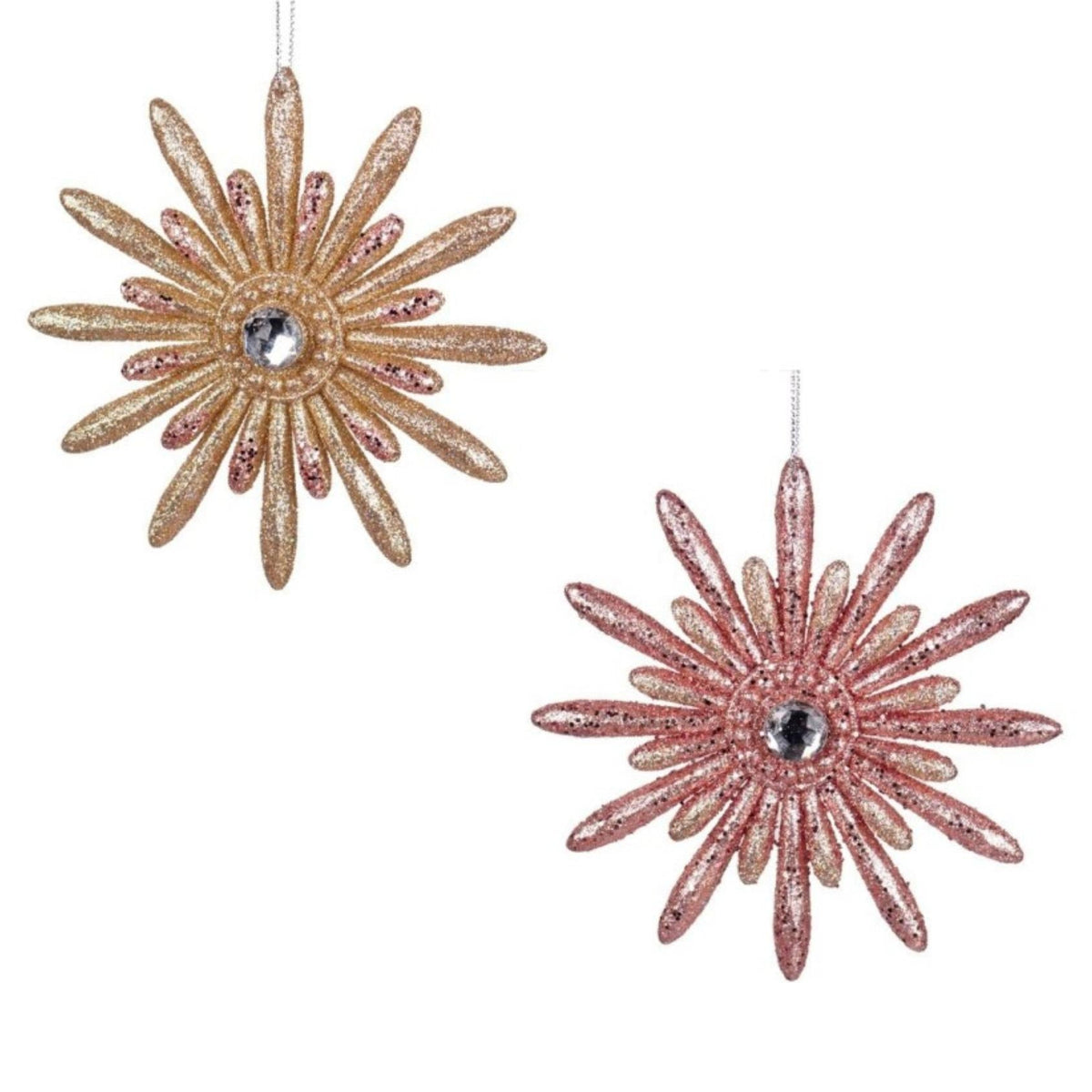 rose gold snowflake 2/ass