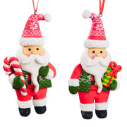 4.75"h clay dough santa orna x 2.