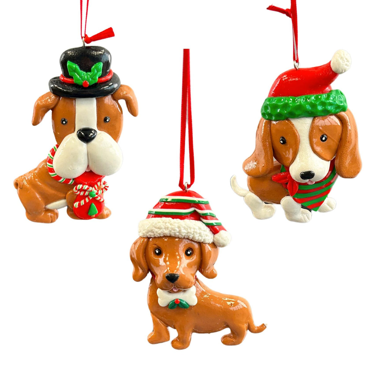 clay dough dog orn 3/a