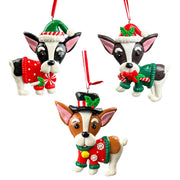 clay dough dog orn 3/a