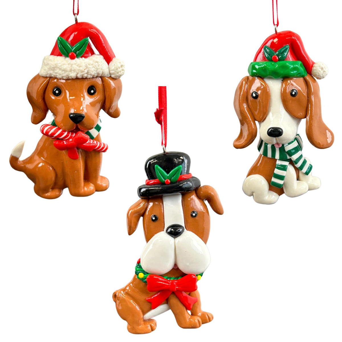 clay dough dog orn 3/a