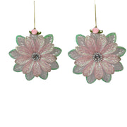 plastic flower orn x 2.